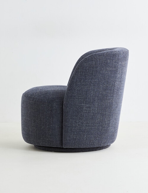 LUCA Furniture Belmont Fabric Swivel Chair, Blue product photo View 03 L