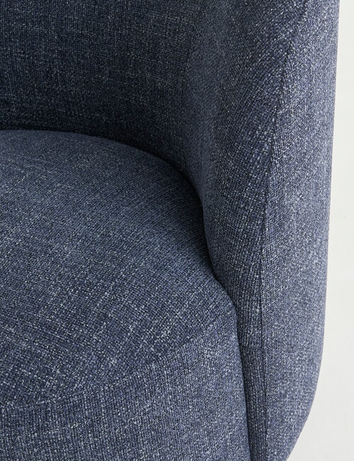 LUCA Furniture Belmont Fabric Swivel Chair, Blue product photo View 04 L