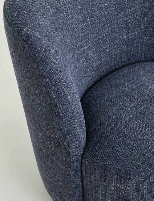 LUCA Furniture Belmont Fabric Swivel Chair, Blue product photo View 05 L