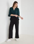 Whistle V-Neck Textured Knit Tee, Atlantic product photo View 03 S