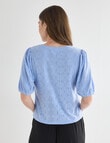 Whistle Broderie Knit Tee, Heather product photo View 02 S