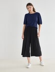 Whistle Broderie Knit Tee, Navy product photo View 03 S