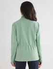 Ella J Zip Through Knit Sweatshirt, Lime product photo View 02 S