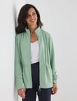 Ella J Zip Through Knit Sweatshirt, Lime product photo View 04 S