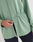 Ella J Zip Through Knit Sweatshirt, Lime product photo View 05 S