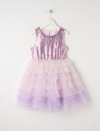 Mac & Ellie Party Collection Sequin Ombre Tutu Dress, Purple product photo