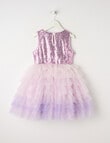 Mac & Ellie Party Collection Sequin Ombre Tutu Dress, Purple product photo View 02 S