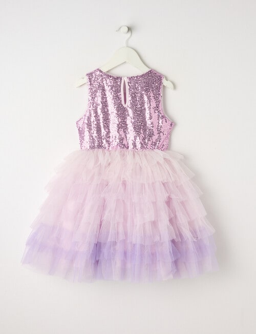 Mac & Ellie Party Collection Sequin Ombre Tutu Dress, Purple product photo View 02 L