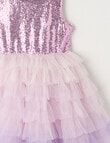 Mac & Ellie Party Collection Sequin Ombre Tutu Dress, Purple product photo View 03 S