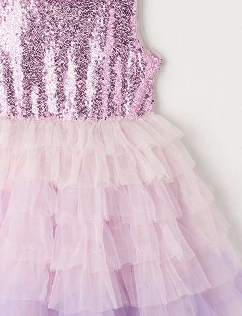 Mac & Ellie Party Collection Sequin Ombre Tutu Dress, Purple product photo View 03 L