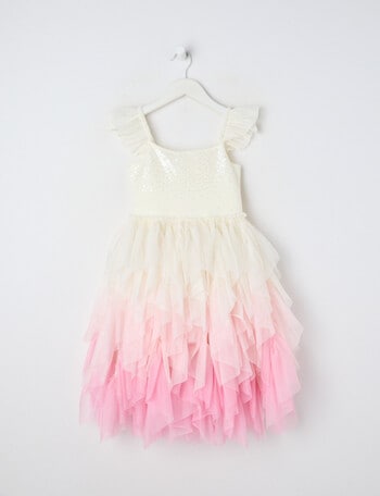 Mac & Ellie Party Sequin Ombre Waterfall Dress, Pink product photo
