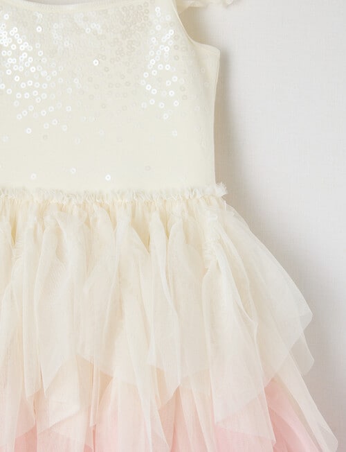 Mac & Ellie Party Sequin Ombre Waterfall Dress, Pink product photo View 03 L