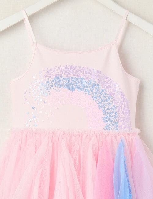 Mac & Ellie Party Collection Sleeveless Rainbow Dress, Pink product photo View 02 L