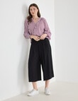 Whistle Viscose Culotte Pant, Black product photo View 03 S