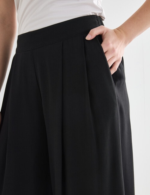 Whistle Viscose Culotte Pant, Black product photo View 04 L