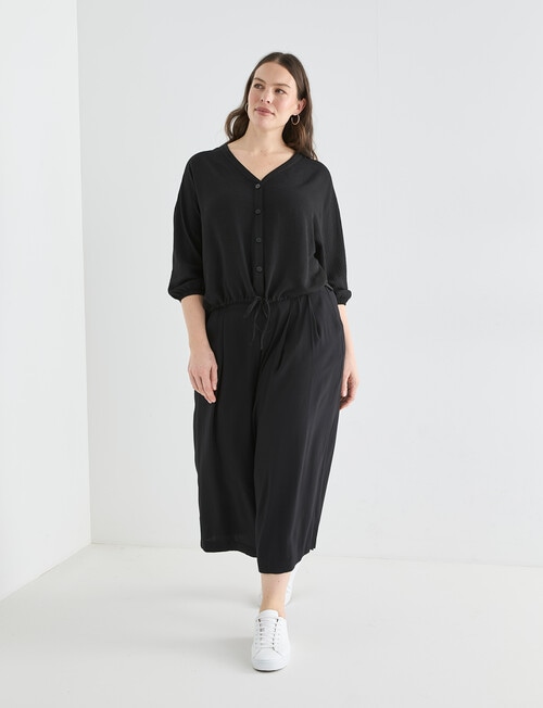 Whistle Viscose Culotte Pant, Black product photo View 12 L