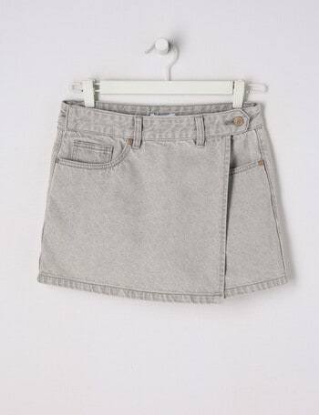 Switch Mia Denim Skort, Light Grey product photo