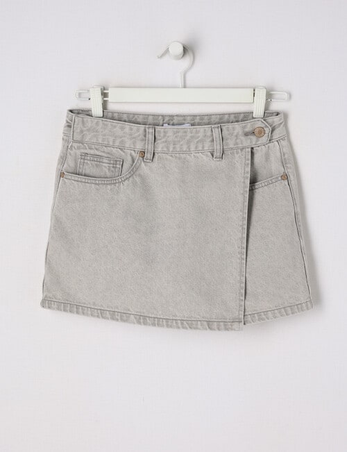 Switch Mia Denim Skort, Light Grey product photo