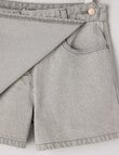 Switch Mia Denim Skort, Light Grey product photo View 03 S