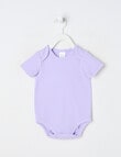 Teeny Weeny Rib Fashion Essentials Short-sleeve Bodysuit, Lilac product photo