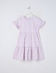 Mac & Ellie Gingham Daisy Tiered Dress, Lilac product photo