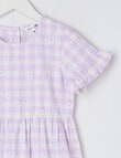 Mac & Ellie Gingham Daisy Tiered Dress, Lilac product photo View 02 S