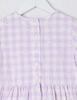 Mac & Ellie Gingham Daisy Tiered Dress, Lilac product photo View 03 S