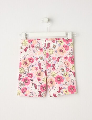 Mac & Ellie Unicorn Floral Bike Short, Light Pink product photo