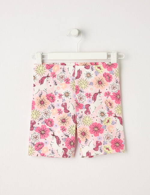 Mac & Ellie Unicorn Floral Bike Short, Light Pink product photo