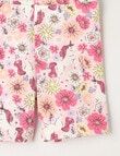 Mac & Ellie Unicorn Floral Bike Short, Light Pink product photo View 02 S