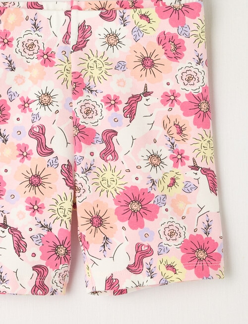 Mac & Ellie Unicorn Floral Bike Short, Light Pink product photo View 02 L
