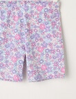 Mac & Ellie Ditsy Floral Bike Short, Vanilla product photo View 02 S