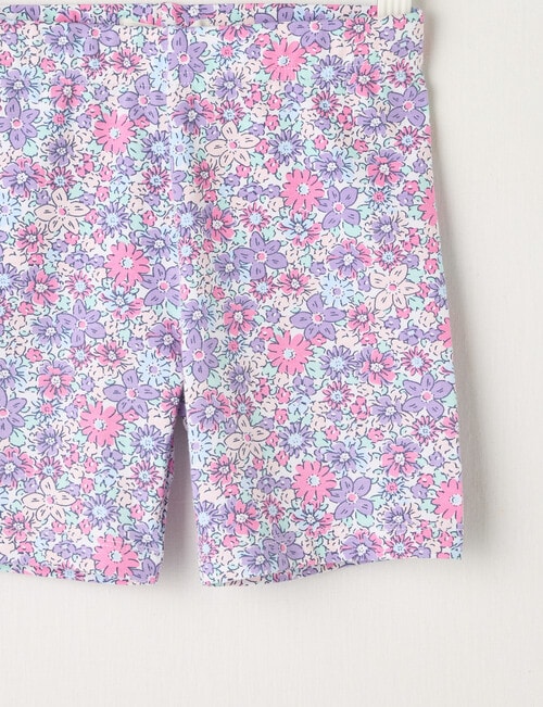 Mac & Ellie Ditsy Floral Bike Short, Vanilla product photo View 02 L