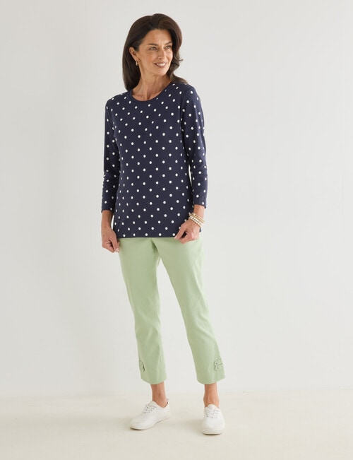 Ella J Straight Leg 7/8th Pant, Lime product photo View 03 L