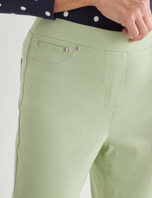 Ella J Straight Leg 7/8th Pant, Lime product photo View 04 L