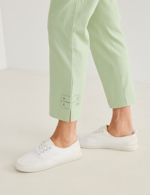 Ella J Straight Leg 7/8th Pant, Lime product photo View 05 L