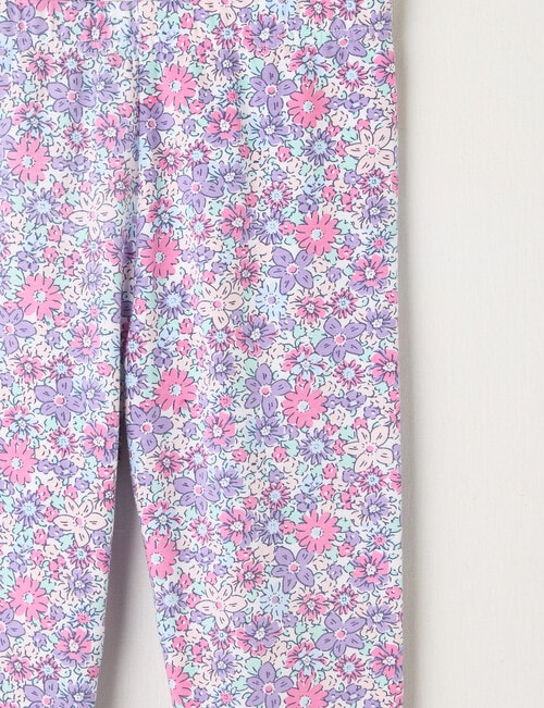 Mac & Ellie Ditsy Floral Full Length Legging, Vanilla product photo View 02 L
