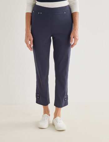 Ella J Straight Leg 7/8th Pant, Navy product photo