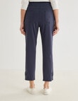 Ella J Straight Leg 7/8th Pant, Navy product photo View 02 S