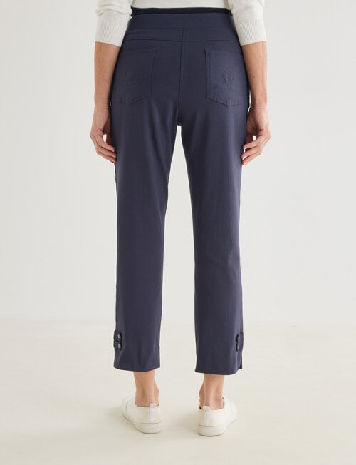 Ella J Straight Leg 7/8th Pant, Navy product photo View 02 L