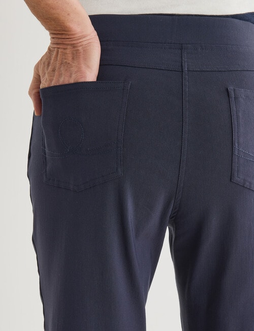 Ella J Straight Leg 7/8th Pant, Navy product photo View 06 L