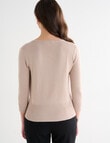 Oliver Black Crew Neck Cardigan, Birch product photo View 02 S
