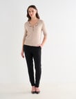 Oliver Black Crew Neck Cardigan, Birch product photo View 03 S
