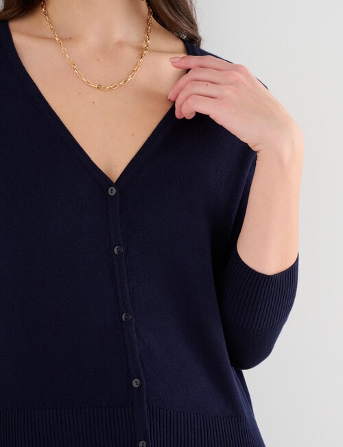 Oliver Black V-neck Cardigan, Midnight product photo View 04 L