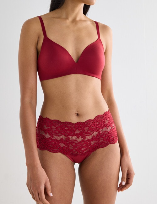 Lyric Wirefree Bra, Cherry Red, A-D product photo View 04 L