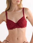 Lyric Marlene Lace Underwire Bra, Cherry Red, B-DD product photo