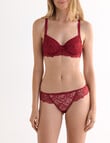 Lyric Marlene Lace G-String Brief, Cherry Red product photo View 03 S