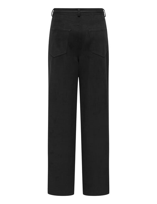 ONLY Bleecker Faux Suede Pant, Black product photo View 02 L