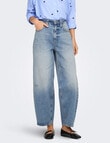 ONLY Frankie Barrel Jean, Medium Blue Denim product photo