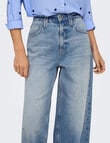 ONLY Frankie Barrel Jean, Medium Blue Denim product photo View 03 S